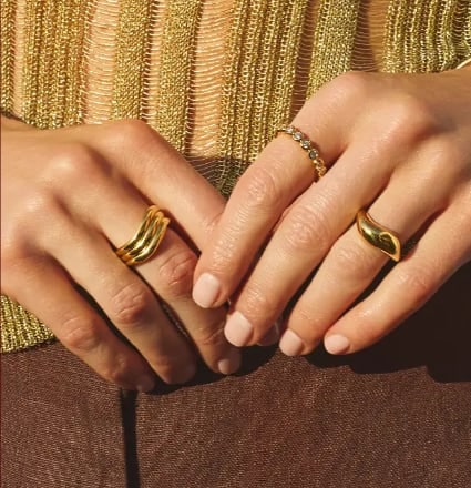 Triple Wave Signature Ring